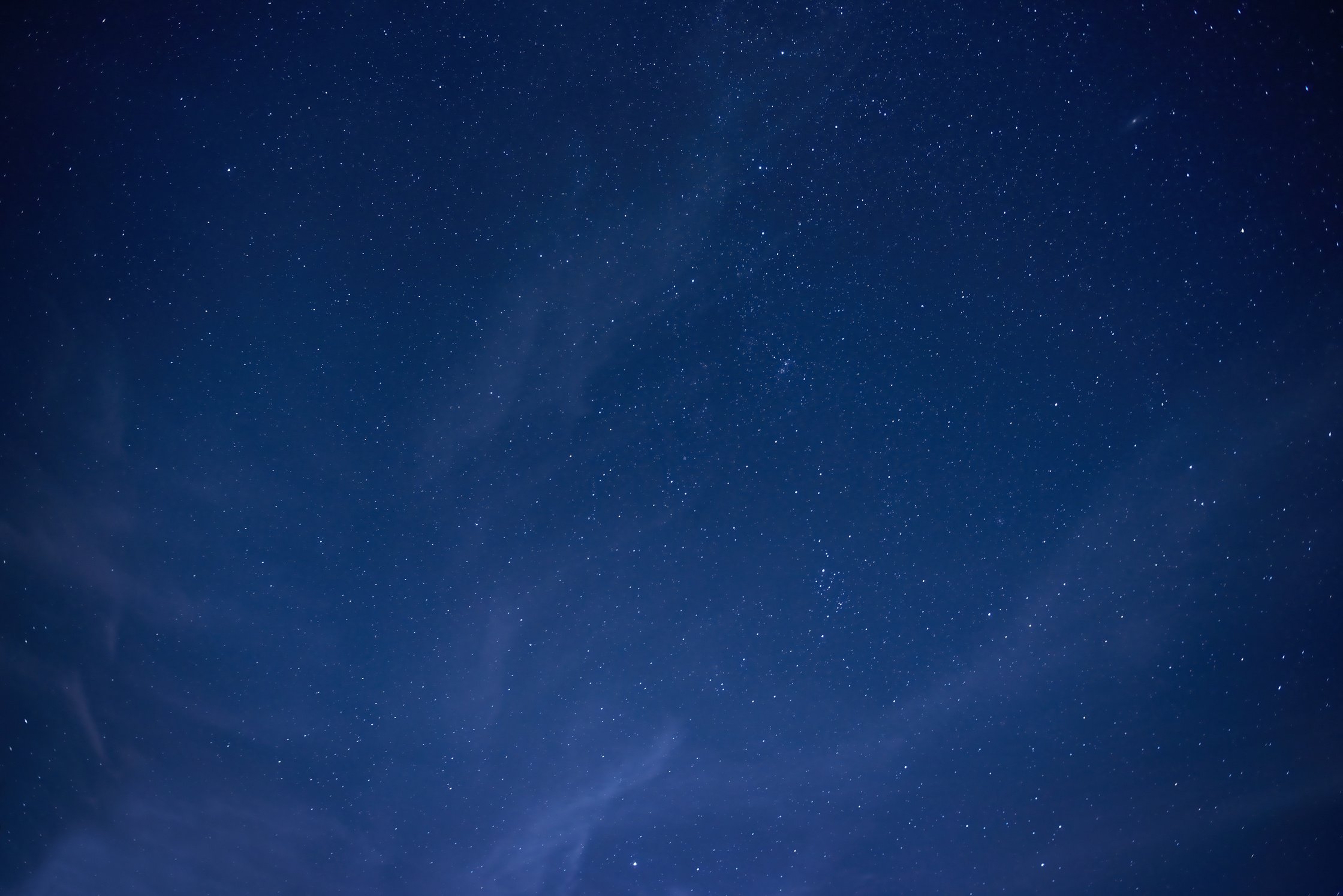 Blue dark night sky with many stars